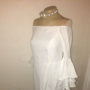 White linen dress